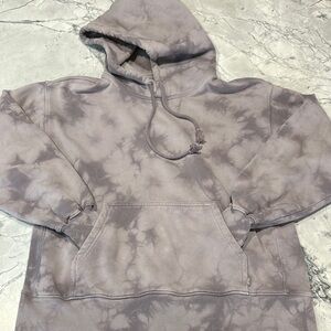 Tna Aritzia Gray Tie-Dye Hoodie